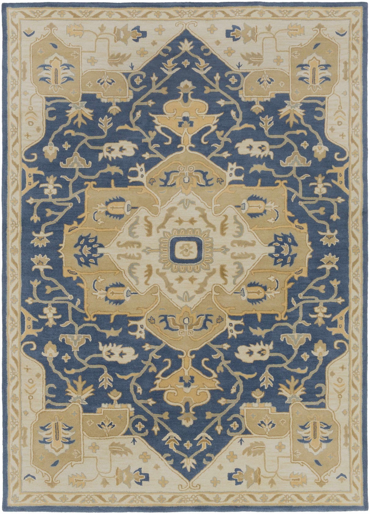 Broomfield 1145 Hand Tufted Blue Wool Rug