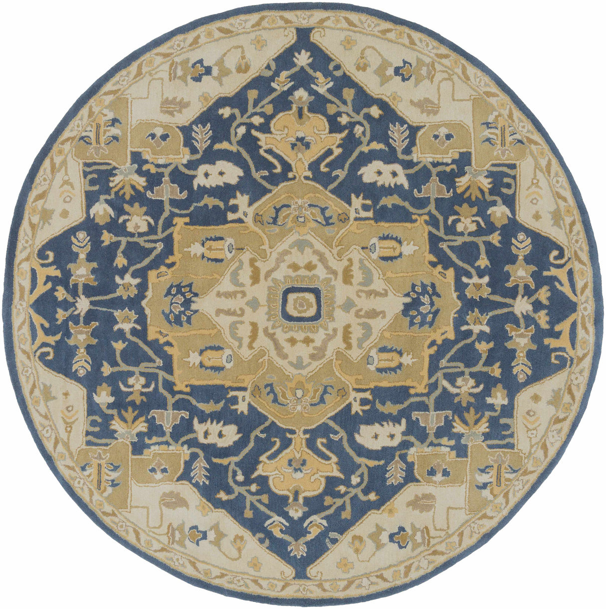 Broomfield 1145 Hand Tufted Blue Wool Rug