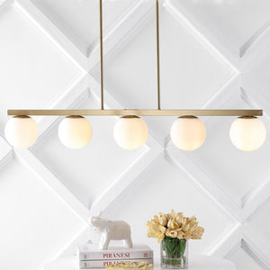 Luca 5 - light modern glam iron globe linear led pendant - Tuesday Morning - Pendants