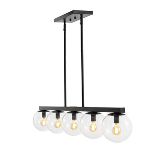 Luca 5 - light modern glam iron globe linear led pendant - Tuesday Morning - Pendants
