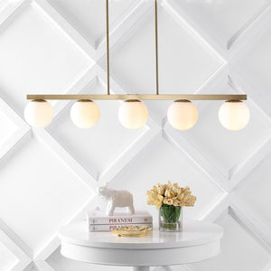 Luca 5 - light modern glam iron globe linear led pendant - Tuesday Morning - Pendants