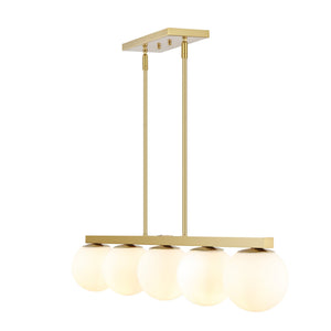 Luca-5-light-modern-glam-iron-globe-linear-led-pendant-Pendants