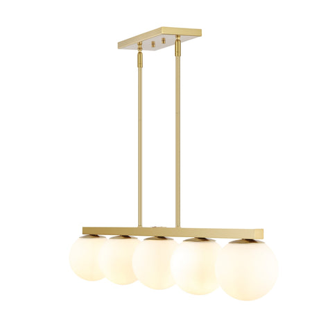 Luca-5-light-modern-glam-iron-globe-linear-led-pendant-Pendants