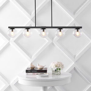 Luca 5 - light modern glam iron globe linear led pendant - Tuesday Morning - Pendants