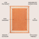 Lucia Classic Diamond Border Indoor/Outdoor Area Rug - Tuesday Morning - Area Rugs