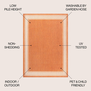 Lucia Classic Diamond Border Indoor/Outdoor Area Rug - Tuesday Morning - Area Rugs