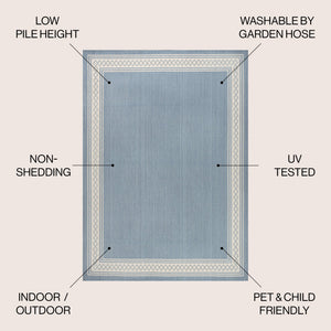 Lucia Classic Diamond Border Indoor/Outdoor Area Rug - Tuesday Morning - Area Rugs