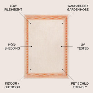 Lucia Classic Diamond Border Indoor/Outdoor Area Rug - Tuesday Morning - Area Rugs