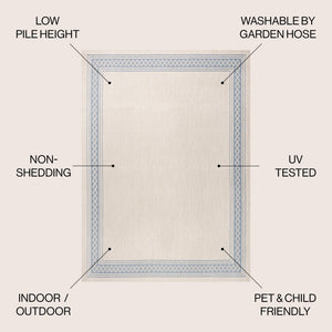 Lucia Classic Diamond Border Indoor/Outdoor Area Rug - Tuesday Morning - Area Rugs