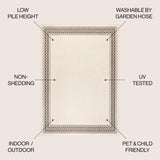 Lucia Classic Diamond Border Indoor/Outdoor Area Rug - Tuesday Morning - Area Rugs
