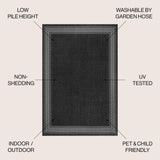 Lucia Classic Diamond Border Indoor/Outdoor Area Rug - Tuesday Morning - Area Rugs