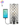Lucie mid - century modern iron/acrylic led mini uplight table lamp with usb charging port and smart bulb - Tuesday Morning - Table Lamps