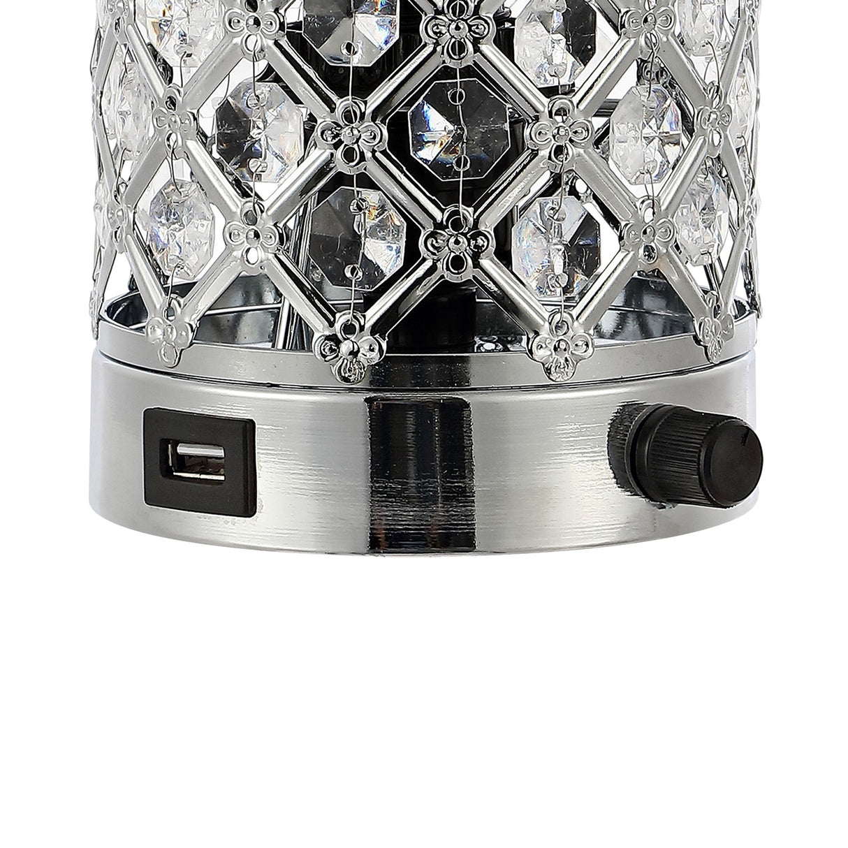 Lucie mid - century modern iron/acrylic led mini uplight table lamp with usb charging port and smart bulb - Tuesday Morning - Table Lamps