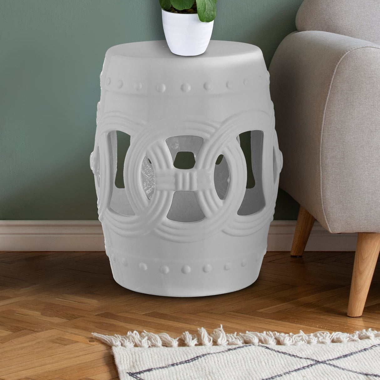 Lucky chinese ceramic drum garden stool heritage - Tuesday Morning - Outdoor Tables