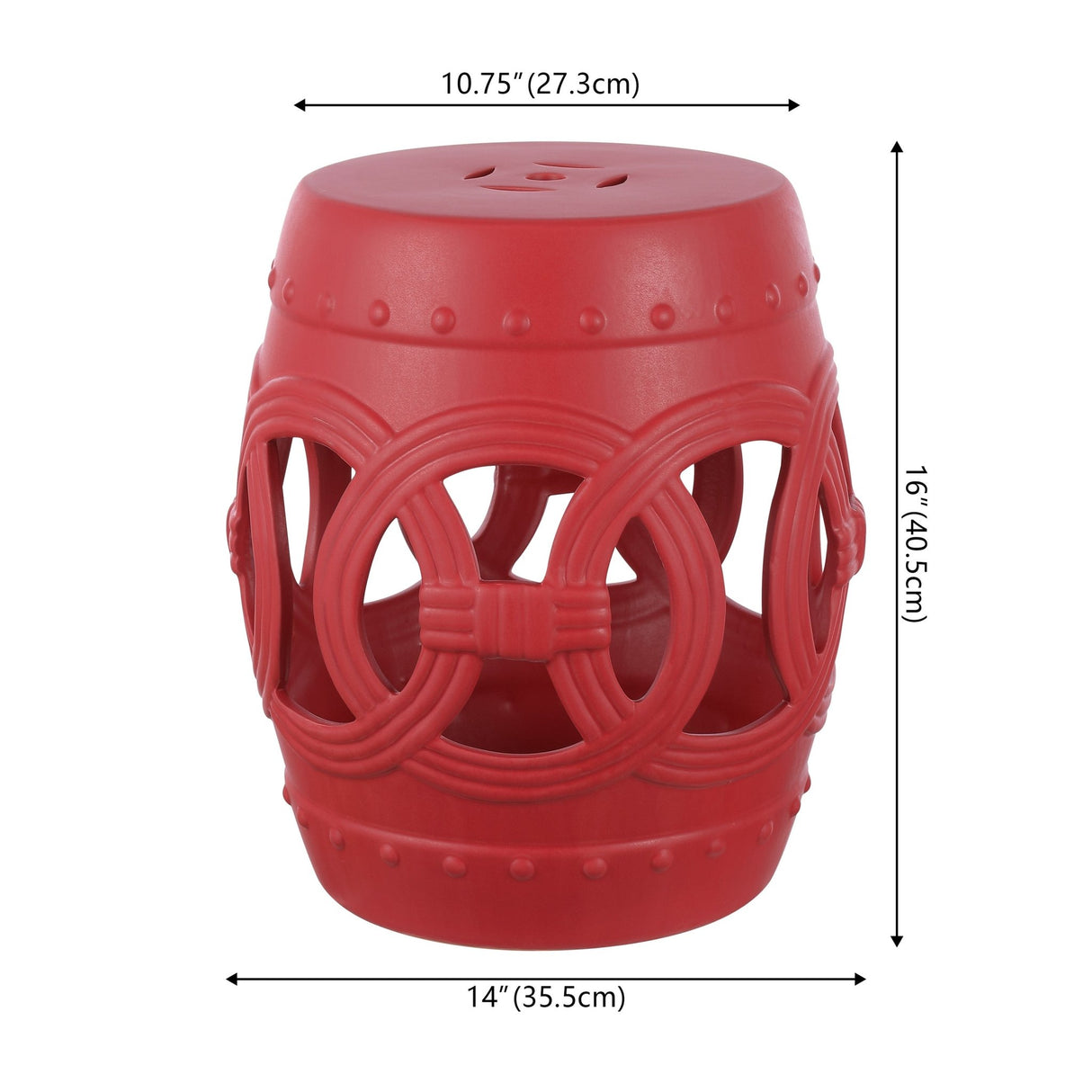 Lucky chinese ceramic drum garden stool - Tuesday Morning - Outdoor Tables