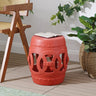 Lucky chinese ceramic drum garden stool - Tuesday Morning - Outdoor Tables