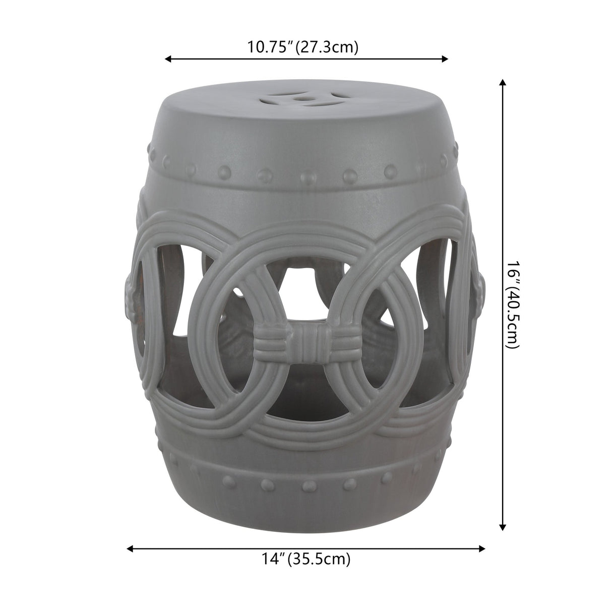 Lucky chinese ceramic drum garden stool - Tuesday Morning - Outdoor Tables