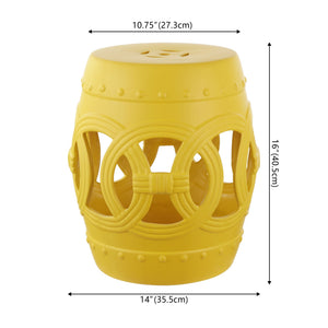 Lucky chinese ceramic drum garden stool - Tuesday Morning - Outdoor Tables