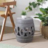 Lucky chinese ceramic drum garden stool - Tuesday Morning - Outdoor Tables
