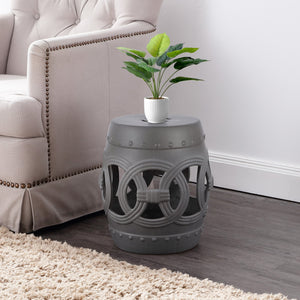 Lucky chinese ceramic drum garden stool - Tuesday Morning - Outdoor Tables