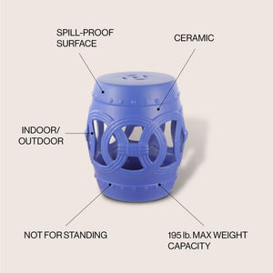 Lucky chinese ceramic drum garden stool - Tuesday Morning - Outdoor Tables