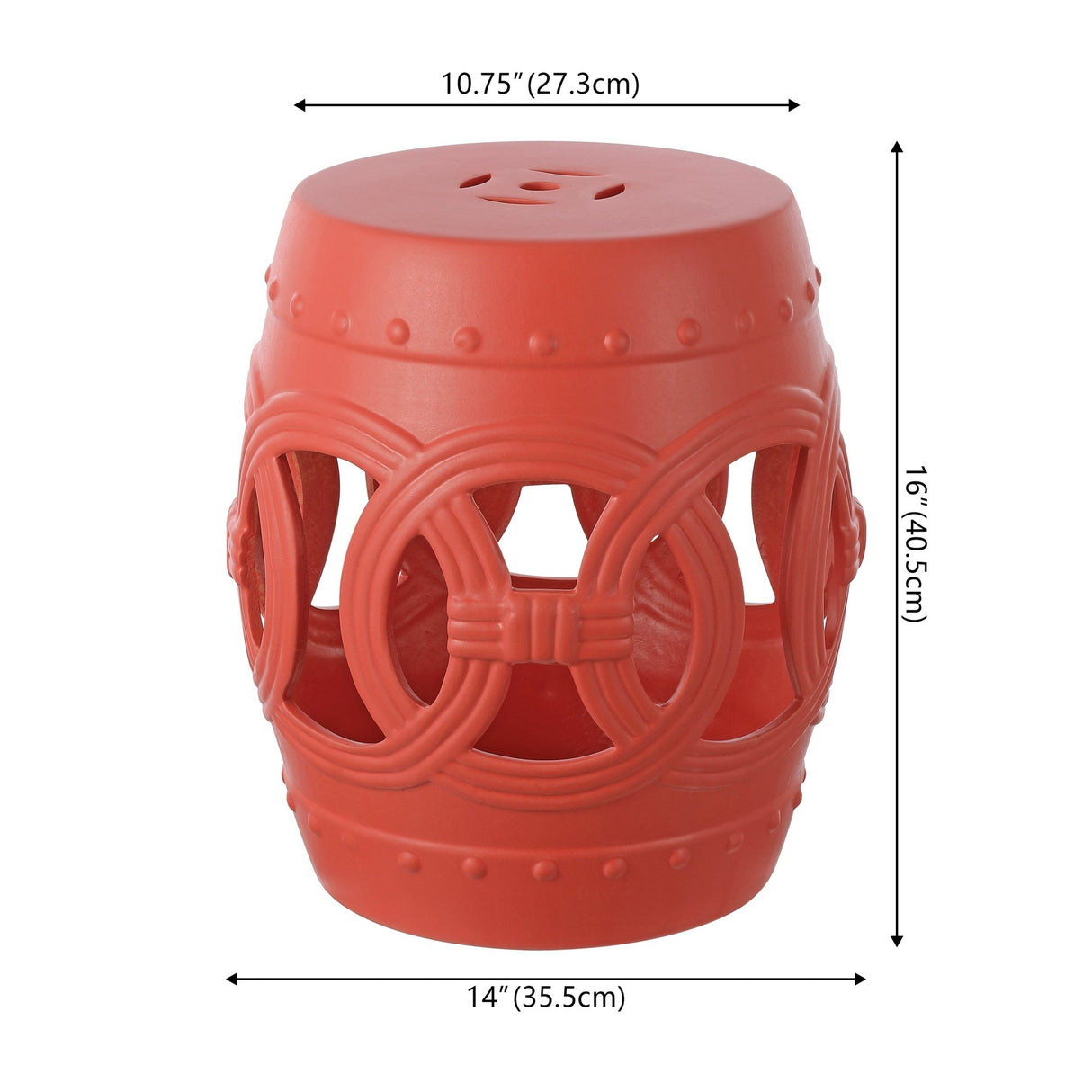 Lucky chinese ceramic drum garden stool - Tuesday Morning - Outdoor Tables