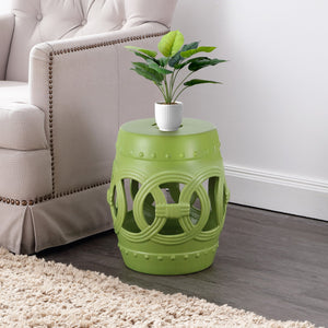 Lucky chinese ceramic drum garden stool - Tuesday Morning - Outdoor Tables