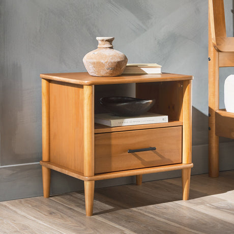 Luminar Solid Wood Spindle Nightstand - Nightstands