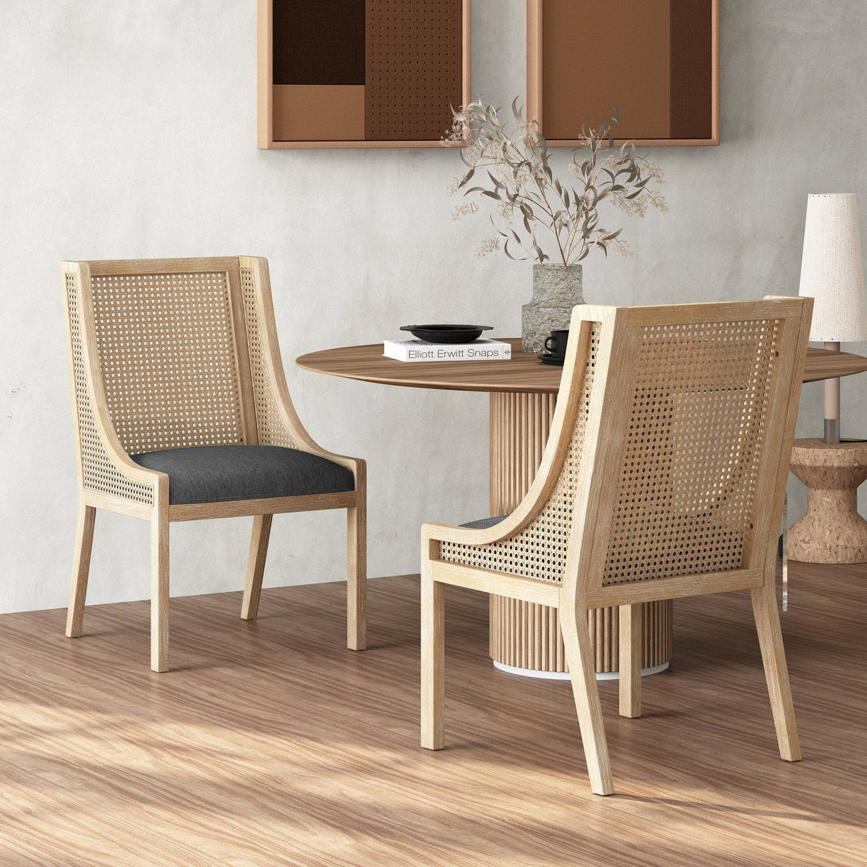 Luminescent Dining Chair with Gorgeous Backrest, Set of 2 - Dining Chairs