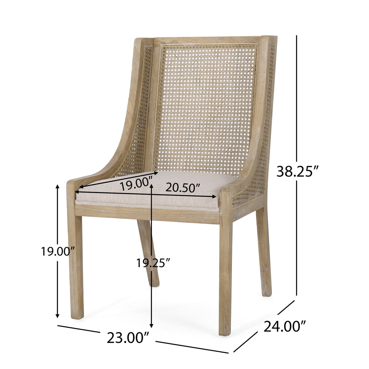 Luminescent Dining Chair with Gorgeous Backrest, Set of 2 - Dining Chairs
