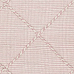 Lupton Pink Trellis Wool Rug with tassels - Clearance