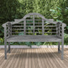 Lutyens 3 - seat arched support acacia wood outdoor garden patio bench - Tuesday Morning - Outdoor Benches