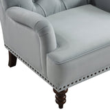 Luxurious Accent Chair with Upholstered Tufted and Nailhead Trim - Accent Chairs