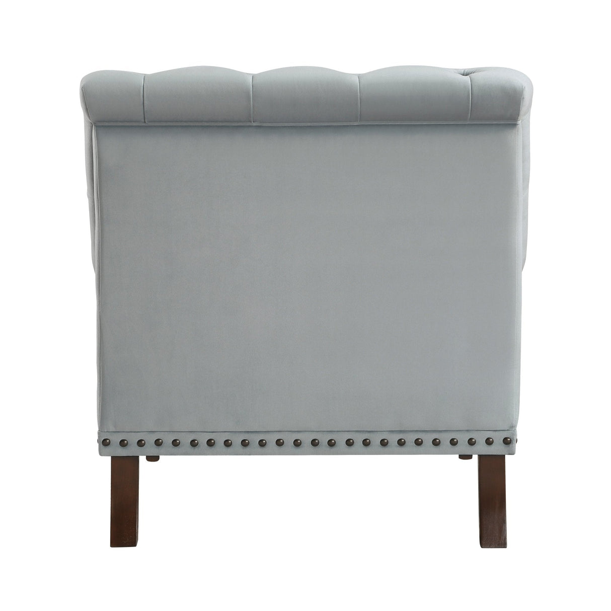Luxurious Accent Chair with Upholstered Tufted and Nailhead Trim - Accent Chairs