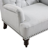 Luxurious Accent Chair with Upholstered Tufted and Nailhead Trim - Accent Chairs