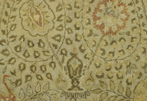 Traditional Style Gold Hand Tufted Wool Area Rug