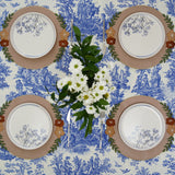 Jasmine Beige Round Faux Leather Placemat