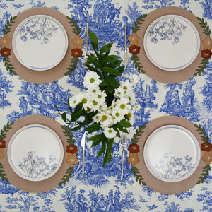 Jasmine Beige Round Faux Leather Placemat