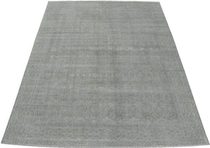 Gray Modern Style Hand Knotted Wool 8x10 Area Rug