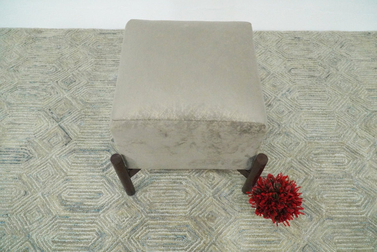 Luxury Velvet Handmade Slate Wooden Stool
