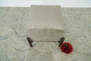 Luxury Velvet Handmade Slate Wooden Stool