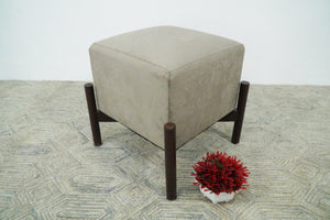 Luxury Velvet Handmade Slate Wooden Stool
