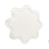 Haven White Wavy Edge Faux Leather Placemat