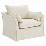Shane Beige Linen Chair with 2 Pillows