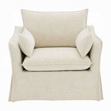 Shane Beige Linen Chair with 2 Pillows