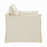 Shane Beige Linen Chair with 2 Pillows