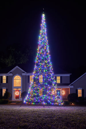 Fairybell 25 Foot Flagpole Tree - 1500 LED Multi Color
