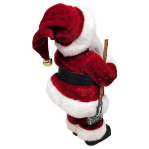 Golfing Santa Figurine Ornament - 9 inches