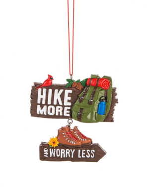 Hiking Ornament - Hike More And Worry Less