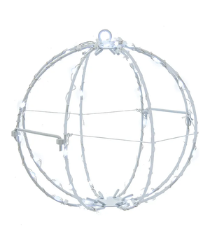 Cool White LED Foldable Metal Sphere - 6 Inch